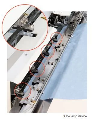 JUKI AC-172N-1790AN — Вспомогательное зажимное устройство для поддержки изготовления петель на тканях с вертикальными полосами