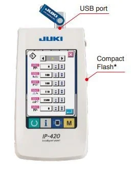 JUKI AE-200ANLA — Простая работа с панелью управления. Данные для шитья можно легко вводить и программировать на панели управления