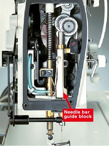 JUKI DLN-9010A-SH — Машина оснащена высоконадёжным механизмом игольного продвижения
