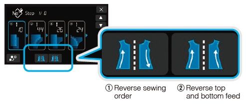 JUKI DX-01 — Две функции зеркального отражения шаблона