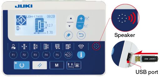 JUKI LBH-1790SS — Голосовые подсказки для оператора