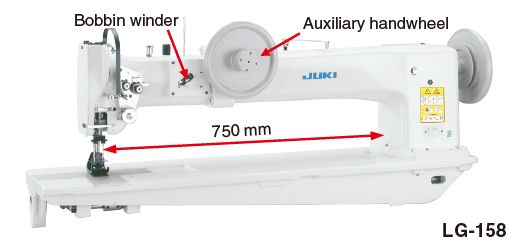 JUKI LG-158 — Конструкция головки машины обеспечивает улучшенную управляемость