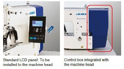 JUKI Belt-loop attaching machine — Стандартная ЖК-панель / Блок управления, интегрированный в головку машины