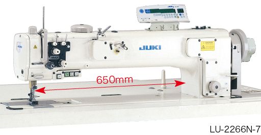 JUKI LU-2216N-7 — Увеличенное расстояние от рукава машины до иглы