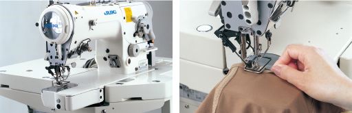 JUKI LZ-2284C-7 — Машина челночного стежка с цилиндрической платформой для зигзагообразной строчки