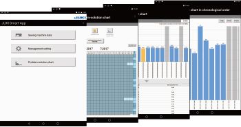 JUKI MEB-3900C — Различные данные можно получить с помощью приложения Smart APP